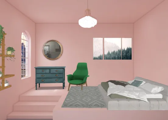 Pink and green Design Rendering