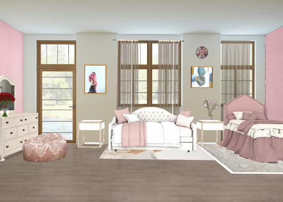 Комната для девочек / Girls Bedroom  Design Rendering