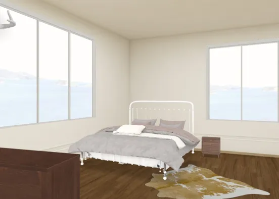 country bedroom Design Rendering