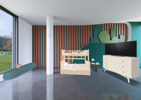 Cool Kids bedroom Design Rendering