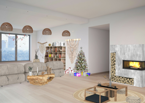 Christmas neutral house Design Rendering