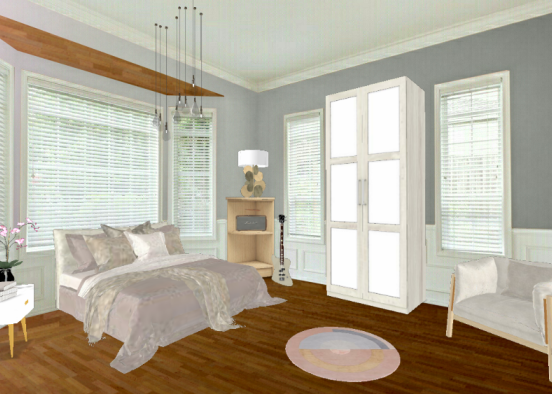 Teen girl bedroom Design Rendering