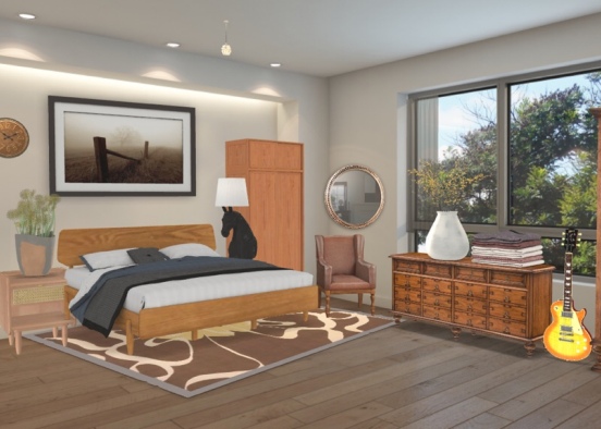 country bedroom  Design Rendering