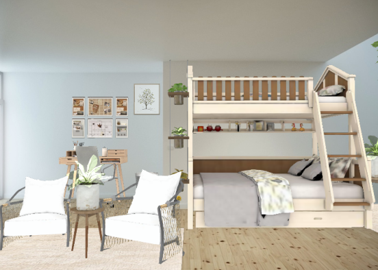 Bedroom/office Design Rendering