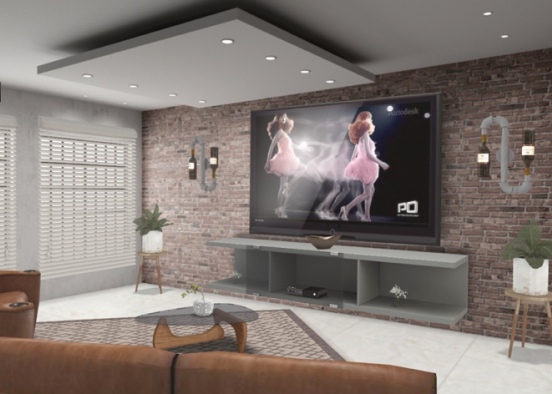 Sala de Tv Design Rendering