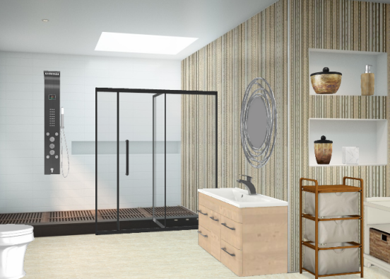 Banheiro... Moderno com toque de delicado Design Rendering