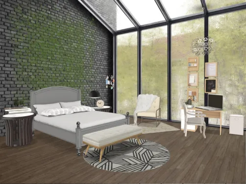 Modern Studio Apartment bedroom