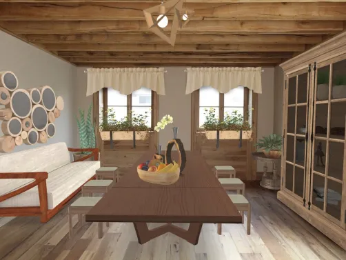 wooden dining room