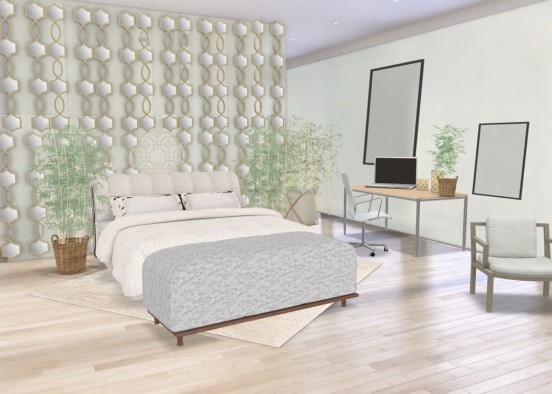 Bamboo Bedroom Design Rendering