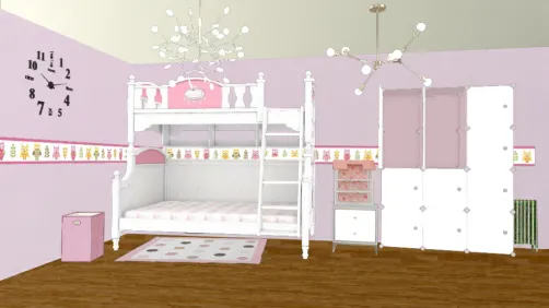 Habitación para niña rosa