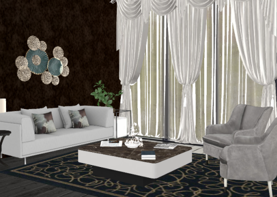 Living room of relaxation  Design Rendering