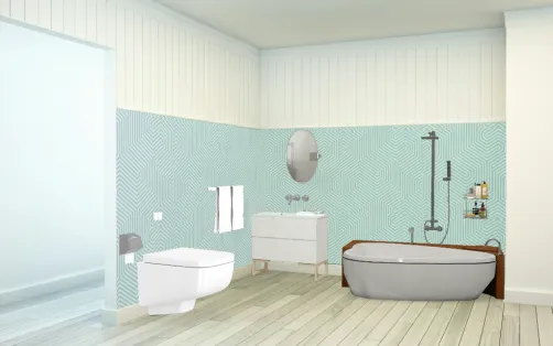 Blue bath