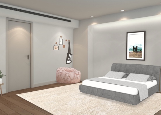 Modern Bedroom  Design Rendering