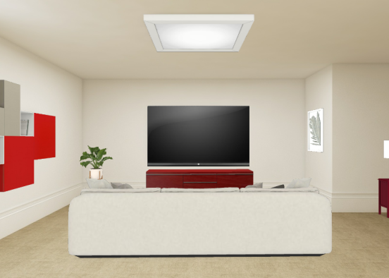Tv room Design Rendering