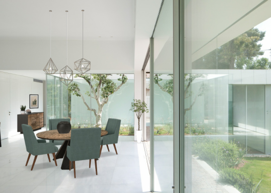 Modern natural livingroom Design Rendering
