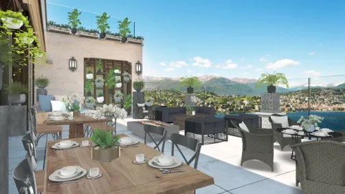 Outdoor Restaurant over looking the ocean