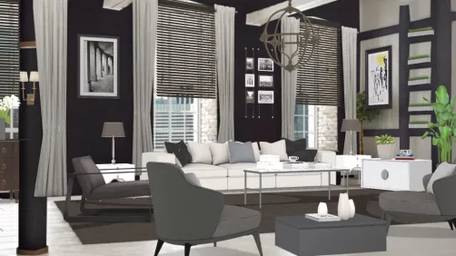 Black and white free style design 