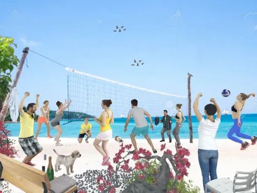 volleyball on the beach 🏝 