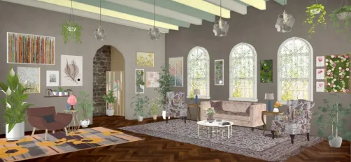 Spring Blossom Living Room