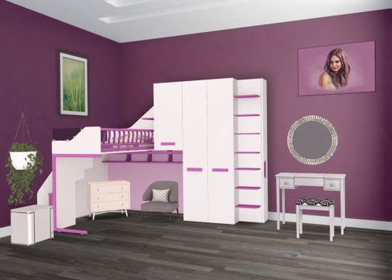 purple and green kids room hope u like it! Design Rendering