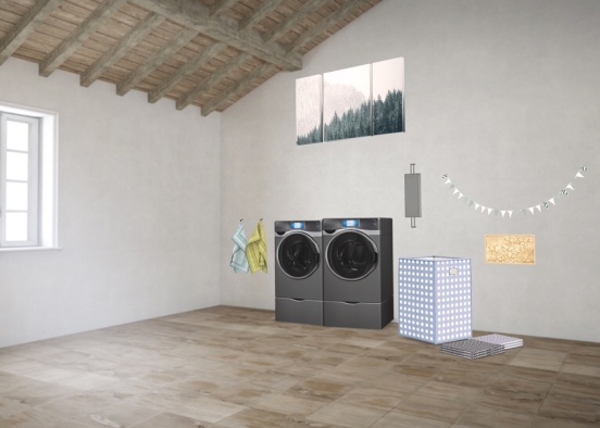 Laundry 🧺 room Design Rendering