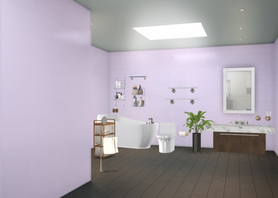 Natural bathroom idk which number Design Rendering