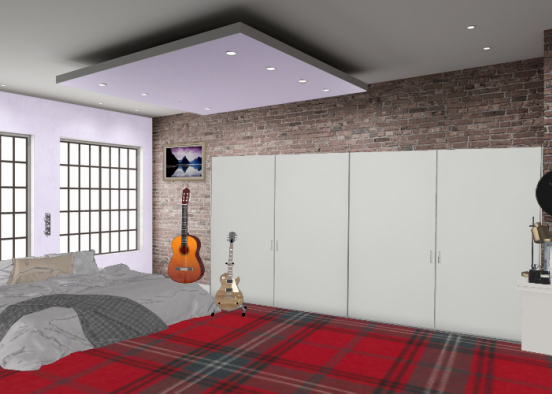 Chambre chill et musicale  Design Rendering