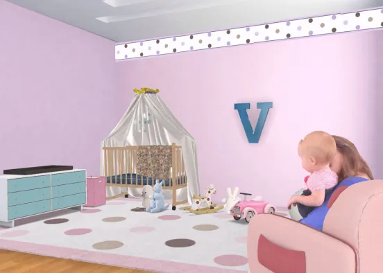 Baby Violet's Room Design Rendering
