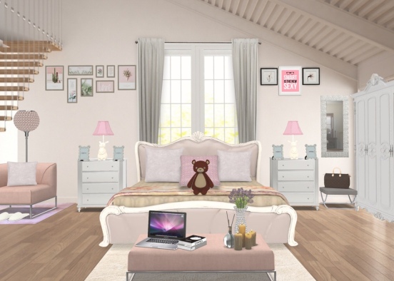 a not so little anymore baby girl’s room 💖 Design Rendering