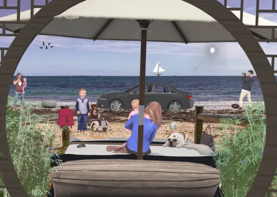 a family summers day out to the beach 🌞 Design Rendering