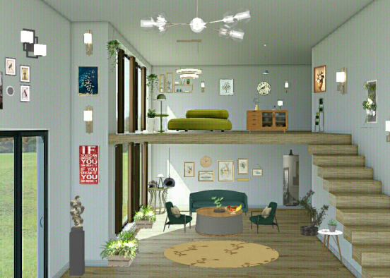 Living room*. Design Rendering
