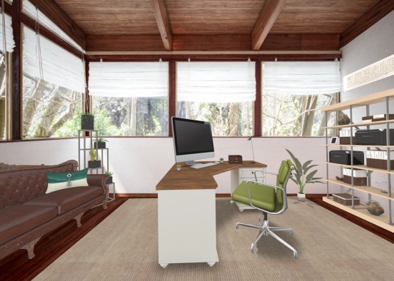 Breezy Green Office Design Rendering
