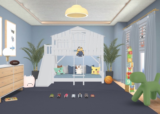 Toddler Boys Room Design Rendering