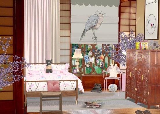 A Teens Bedroom In Tokyo  Design Rendering