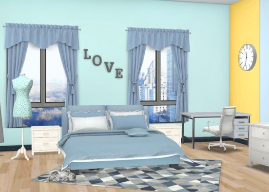Teen’s Bedroom Design Rendering