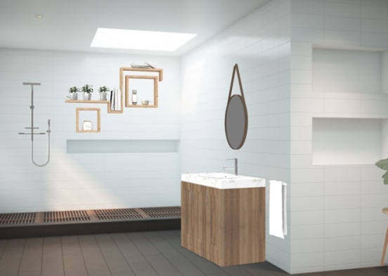 artsy bathroom  Design Rendering