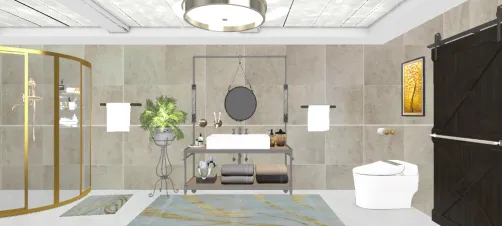 Gold color bathroom ✔️