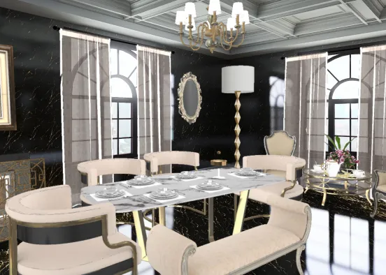 Luxury Dining Room 🍂 Design Rendering