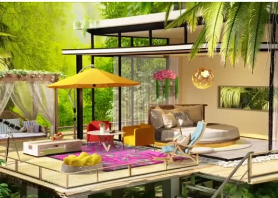 Petit appartement tropical.🌴🌴🌴 Design Rendering