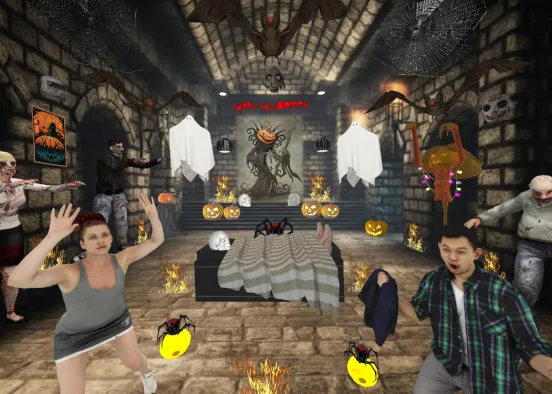 # Haunted Dungeon: Enter at Your Own Risk! 😆👻🧟👻🧟👻🎃 Визуализация дизайна