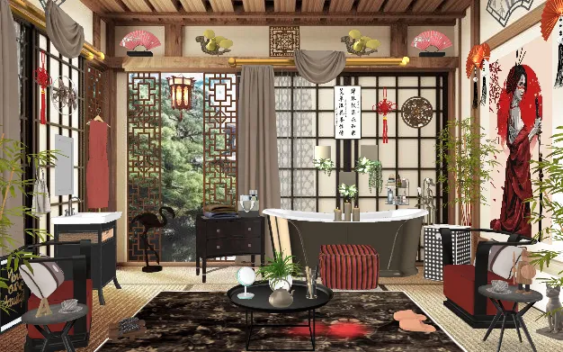 # Oriental Bath House Визуализация дизайна