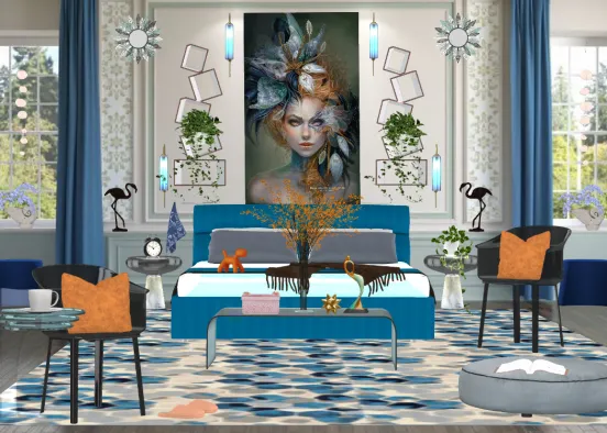 # Colored Bedroom Визуализация дизайна