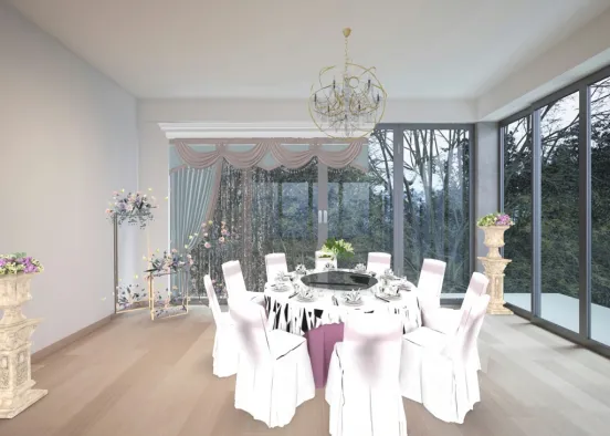 wedding 👰 dining room  Design Rendering