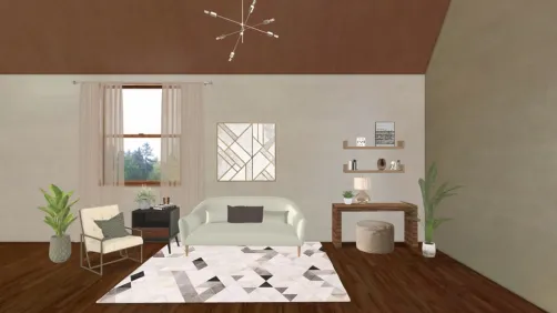 green white living room