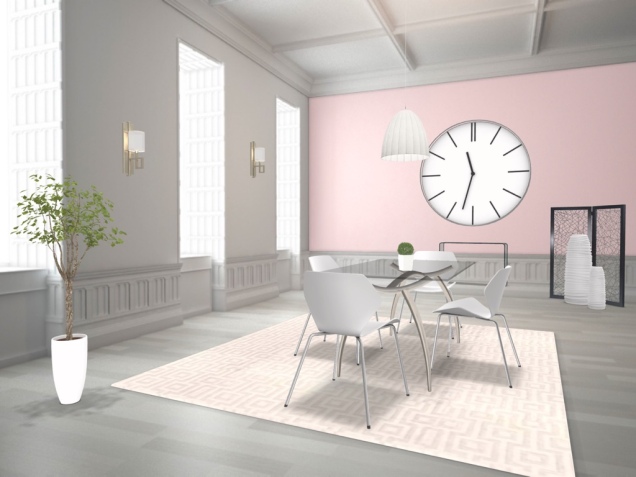 pink dining room