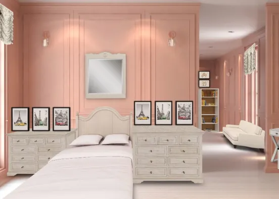 Young Lady’s Bedroom  Design Rendering