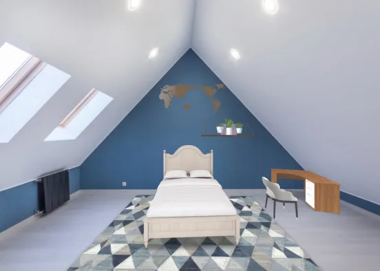 chambre ados simple Design Rendering