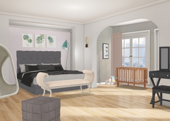 Basiclly me and my sisters room Design Rendering