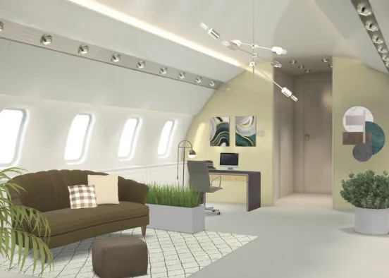 Fly-living room Design Rendering