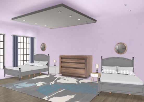Kamille and Natalie’s bedroom Design Rendering